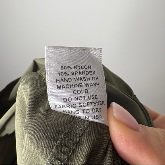 Five Dancewear Side Tie Obi Pants Olive Green YXL High Waist Stretch Joggers - Picture 9 of 9